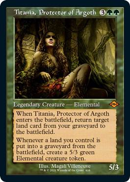 Titania Protector of Argoth Retro Frame Foil Etched 416 (Modern Horizons 2)  - Foil | Good Games Modbury