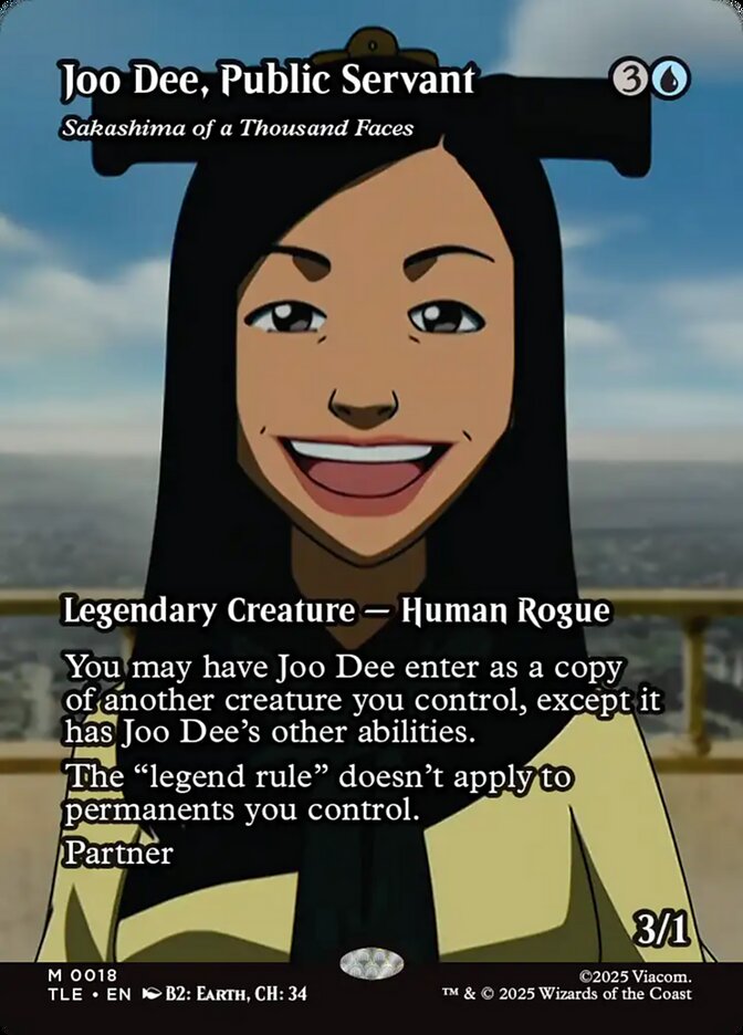 Joo Dee, Public Servant - Sakashima of a Thousand Faces 18/317 (Avatar: The Last Airbender: Eternal-Legal)  - Borderless Foil | Good Games Modbury