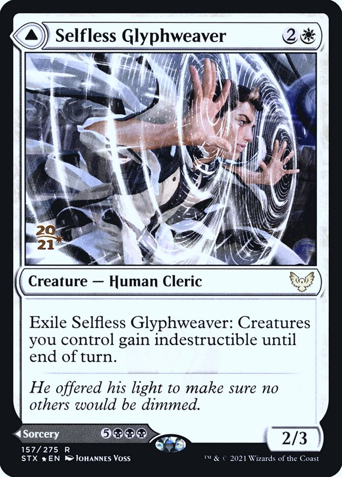Selfless Glyphweaver // Deadly Vanity 157s/180 (Prerelease Cards)  - Foil | Good Games Modbury