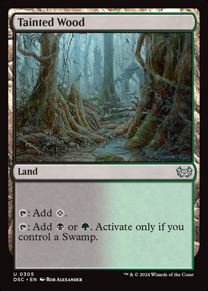 Tainted Wood 305/40 (Commander: Duskmourn: House of Horror)  | Good Games Modbury