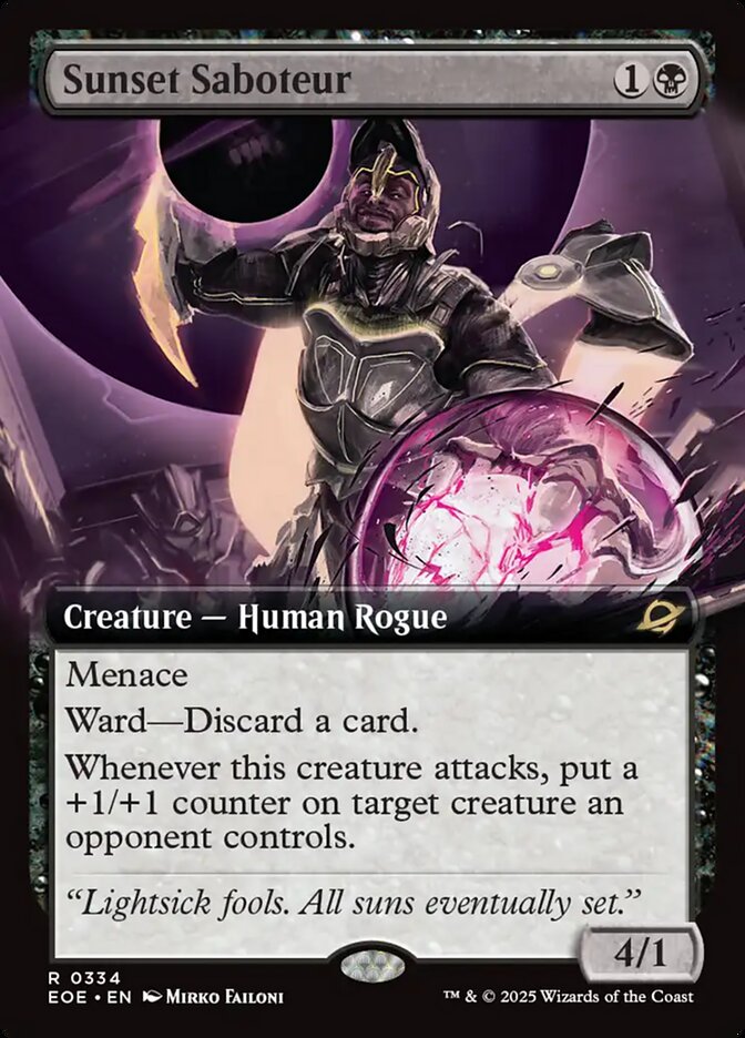 Sunset Saboteur 334 (Edge of Eternities)  - Extended Art Foil | Good Games Modbury