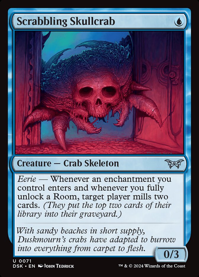 Scrabbling Skullcrab 71 (Duskmourn: House of Horror)  - Foil | Good Games Modbury