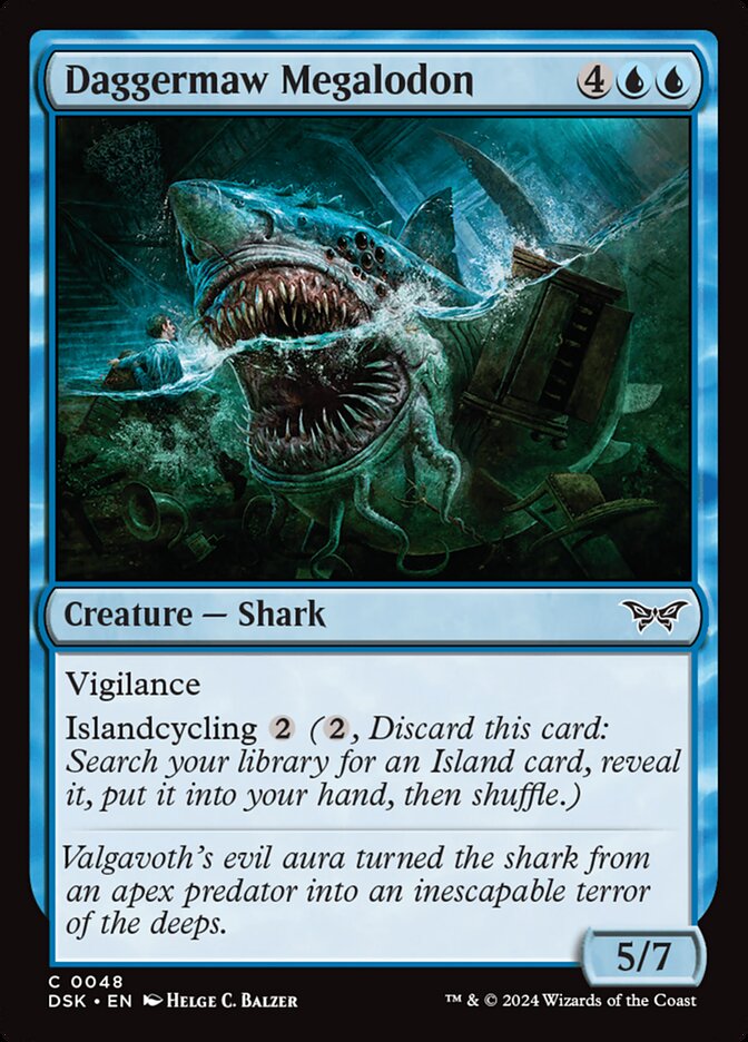 Daggermaw Megalodon 48/286 (Duskmourn: House of Horror)  - Foil | Good Games Modbury