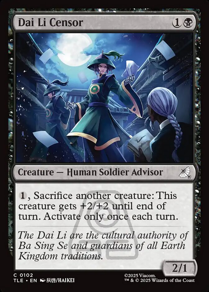 Dai Li Censor 102/317 (Avatar: The Last Airbender: Eternal-Legal)  - Foil | Good Games Modbury