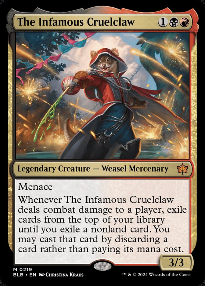 The Infamous Cruelclaw 219 (Bloomburrow)  - Foil | Good Games Modbury