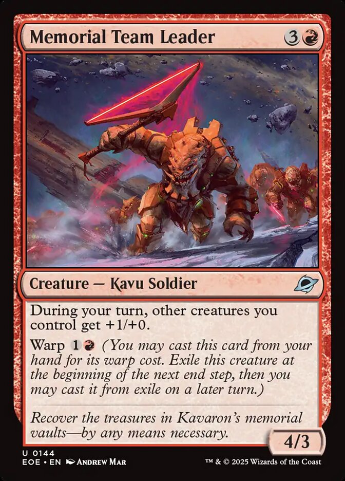 Memorial Team Leader 144 (Edge of Eternities)  - Foil | Good Games Modbury
