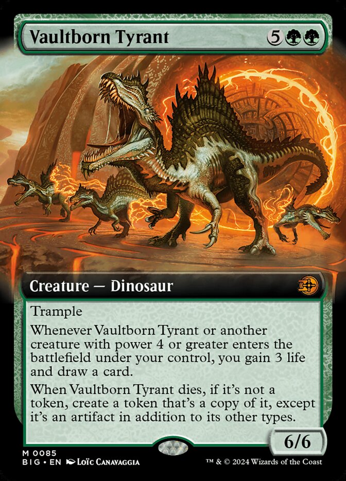 Vaultborn Tyrant 85/30 (Outlaws of Thunder Junction: The Big Score)  - Extended Art Foil | Good Games Modbury