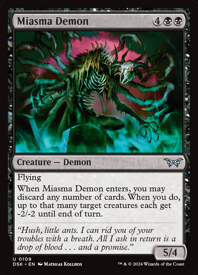 Miasma Demon 109 (Duskmourn: House of Horror)  - Foil | Good Games Modbury