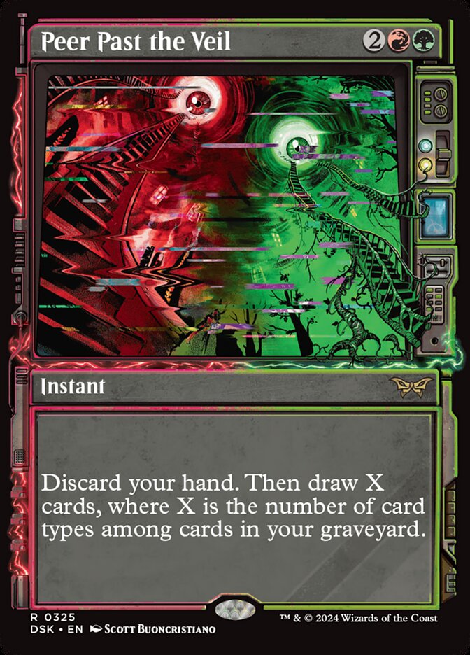 Peer Past the Veil 325 (Duskmourn: House of Horror)  - Showcase Foil | Good Games Modbury