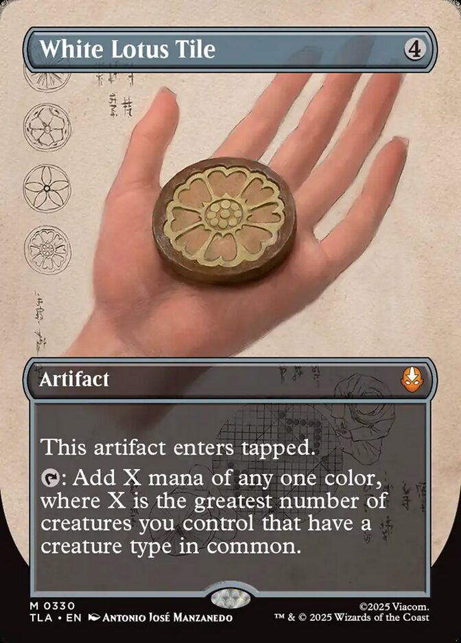 White Lotus Tile Borderless 330 (Avatar: The Last Airbender)  - Borderless | Good Games Modbury