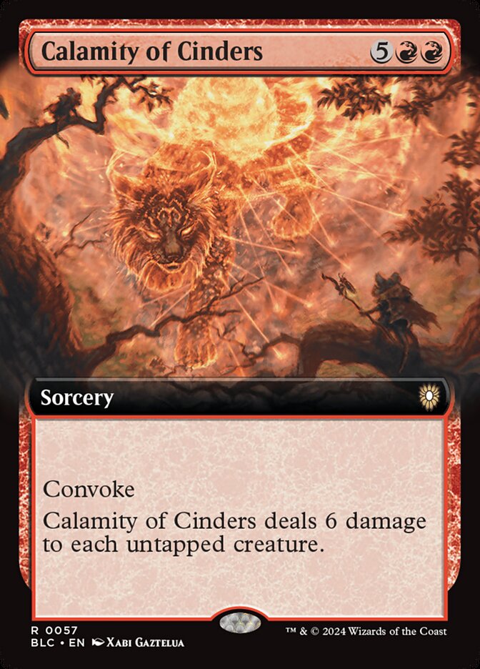 Calamity of Cinders 57/40 (Commander: Bloomburrow)  - Extended Art | Good Games Modbury