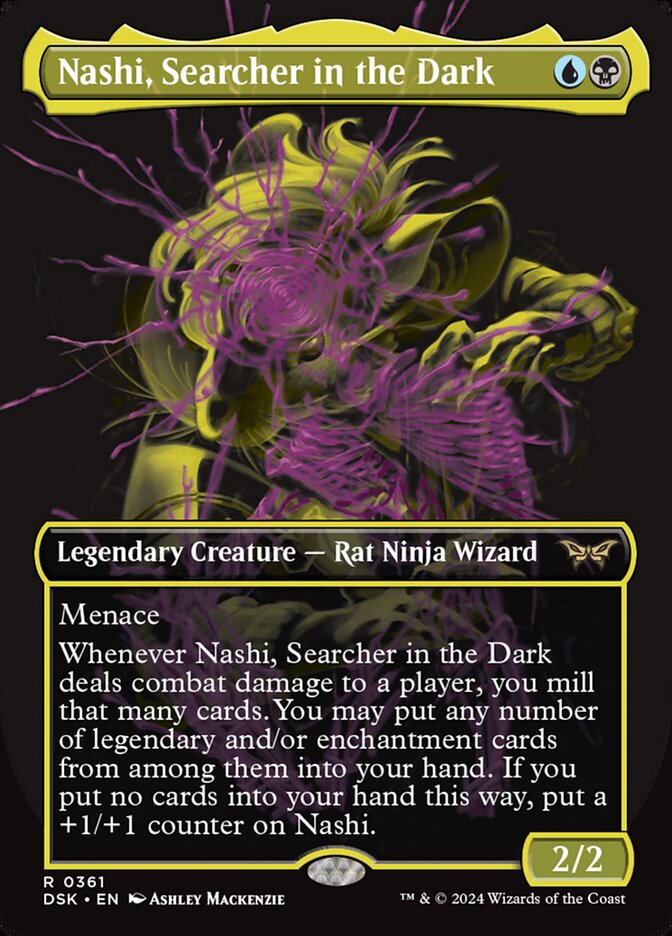 Nashi, Searcher in the Dark 361/286 (Duskmourn: House of Horror)  - Borderless Foil | Good Games Modbury