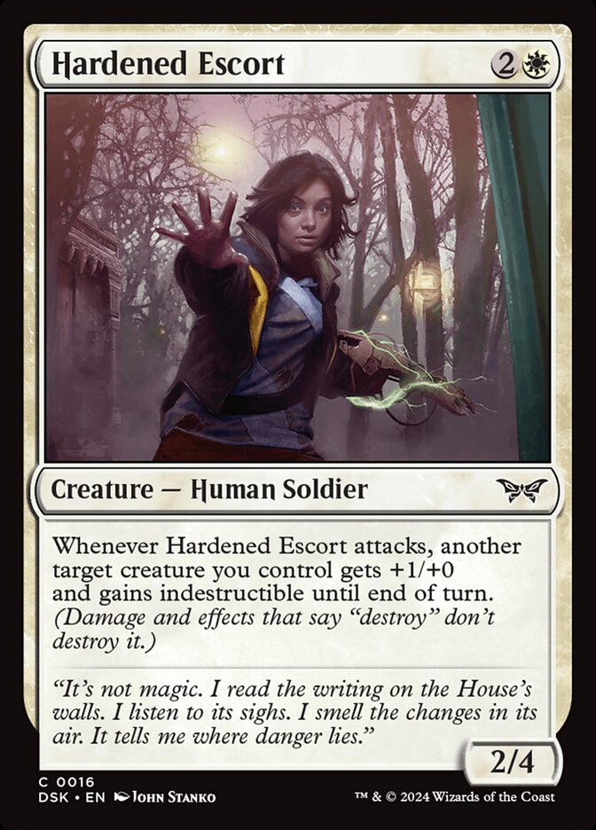 Hardened Escort 16 (Duskmourn: House of Horror)  - Foil | Good Games Modbury