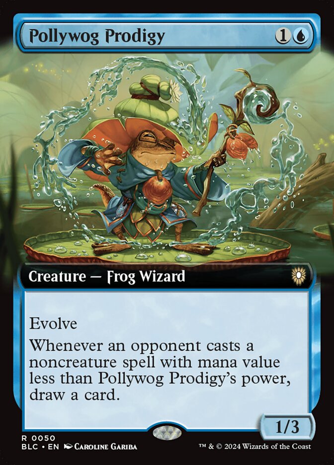 Pollywog Prodigy 50 (Commander: Bloomburrow)  - Extended Art | Good Games Modbury