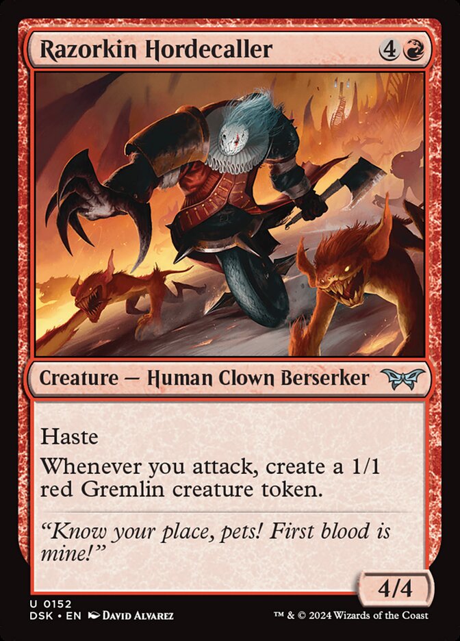 Razorkin Hordecaller 152 (Duskmourn: House of Horror)  - Foil | Good Games Modbury