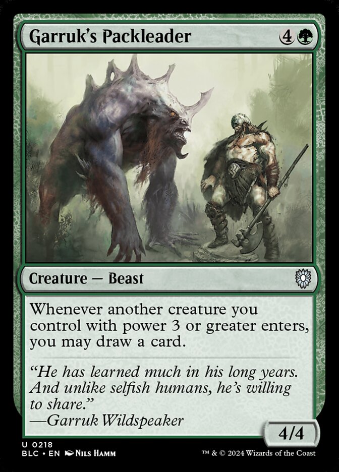 Garruk's Packleader 218 (Commander: Bloomburrow)  | Good Games Modbury