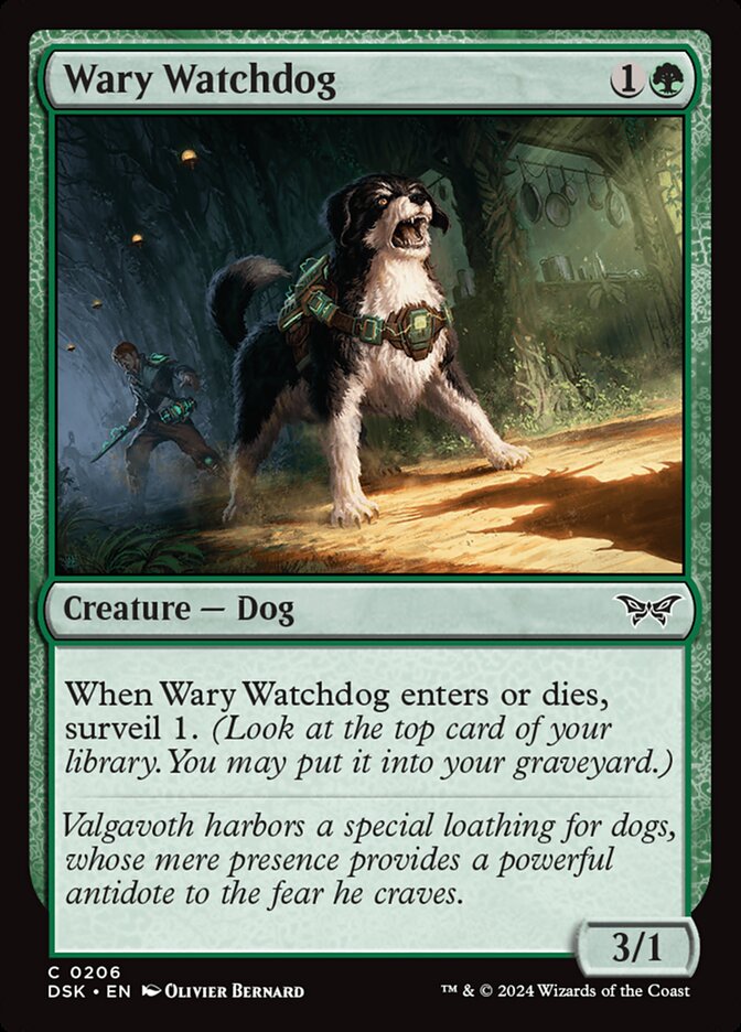Wary Watchdog 206/286 (Duskmourn: House of Horror)  - Foil | Good Games Modbury