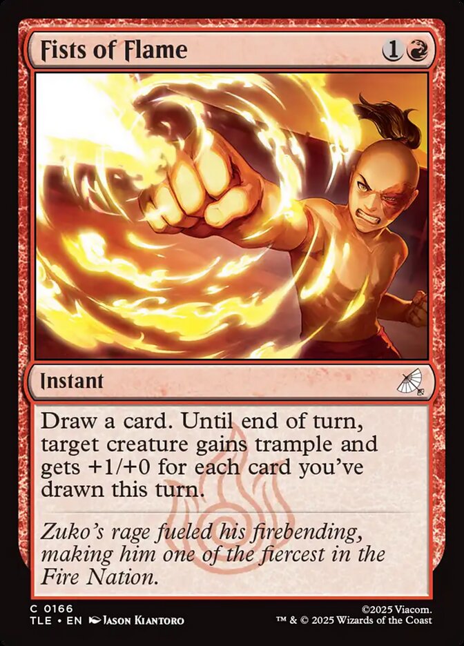 Fists of Flame 166/317 (Avatar: The Last Airbender: Eternal-Legal)  - Foil | Good Games Modbury