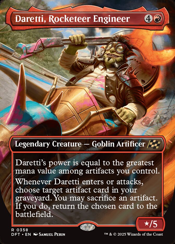 Daretti, Rocketeer Engineer 358/291 (Aetherdrift)  - Borderless Foil | Good Games Modbury