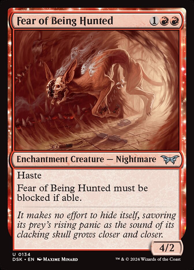 Fear of Being Hunted 134/286 (Duskmourn: House of Horror)  - Foil | Good Games Modbury