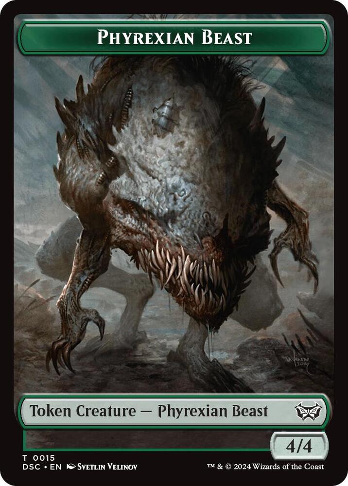 Phyrexian Beast Manifest Double Sided Token 15 // 18 (Commander: Duskmourn: House of Horror)  | Good Games Modbury