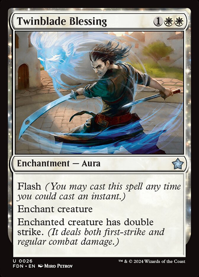 Twinblade Blessing 26/291 (Foundations)  - Foil | Good Games Modbury