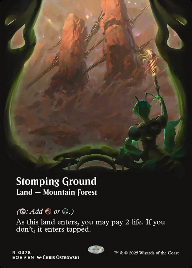 Stomping Ground Borderless Galaxy Foil 378 (Edge of Eternities)  - Borderless Galaxy Foil | Good Games Modbury