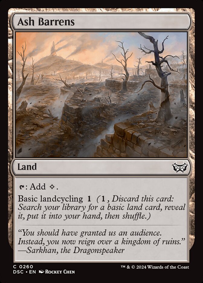 Ash Barrens 260 (Commander: Duskmourn: House of Horror)  | Good Games Modbury