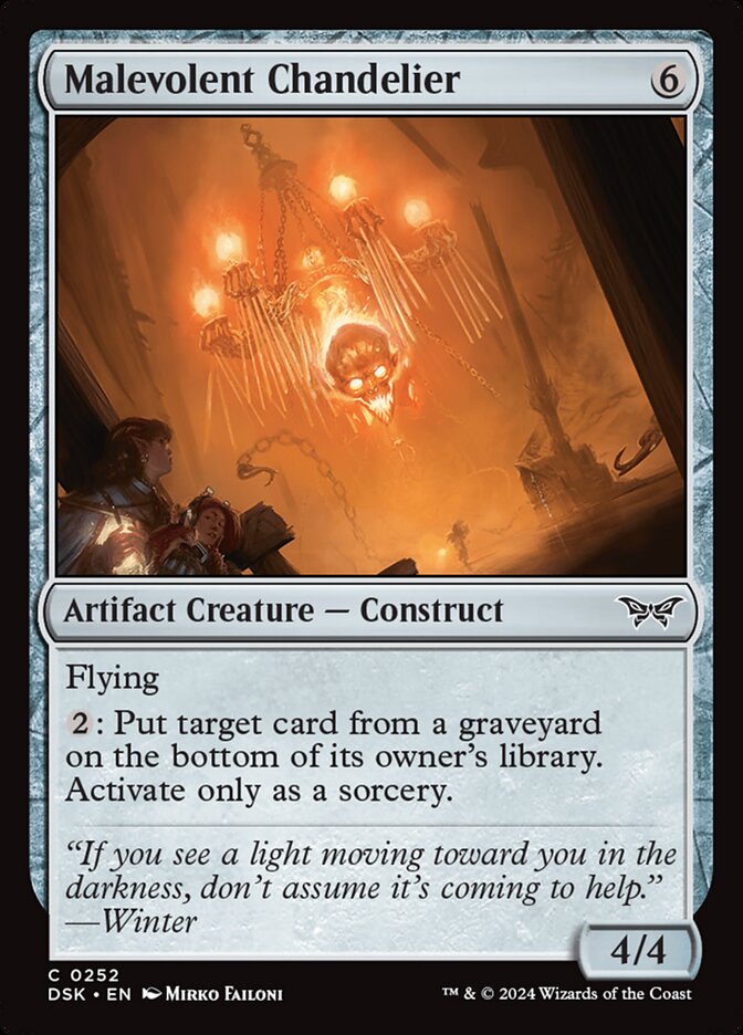 Malevolent Chandelier 252/286 (Duskmourn: House of Horror)  - Foil | Good Games Modbury