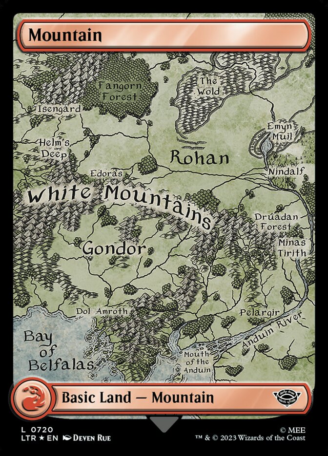 Mountain 720/281 (Universes Beyond: The Lord of the Rings: Tales of Middle-earth)  - Full Art Surge Foil | Good Games Modbury