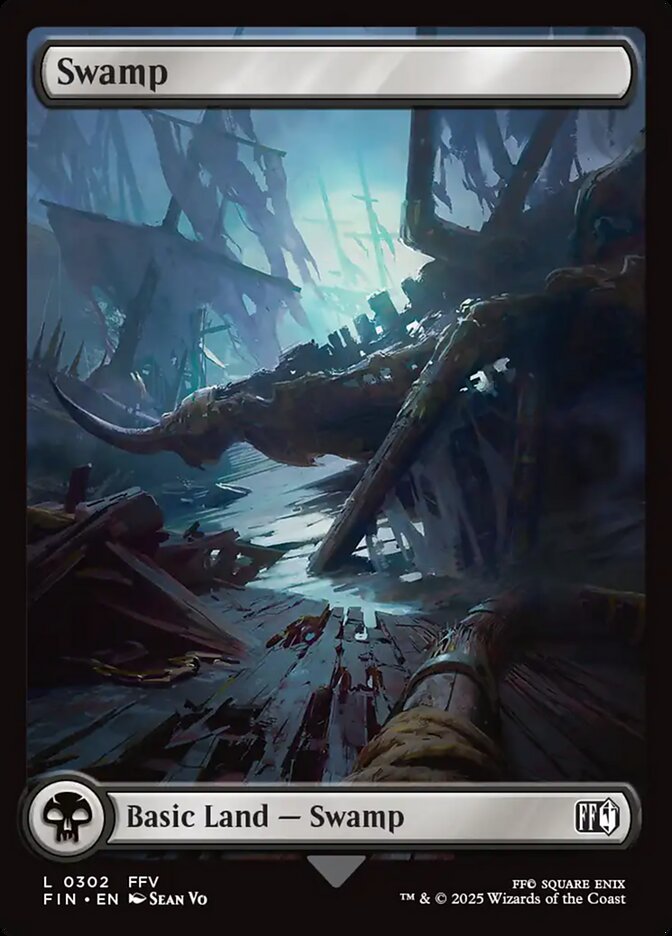 Swamp 302 (FINAL FANTASY)  - Full Art Foil | Good Games Modbury