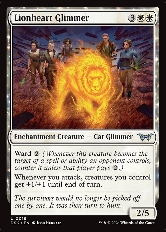 Lionheart Glimmer 19/286 (Duskmourn: House of Horror)  - Foil | Good Games Modbury