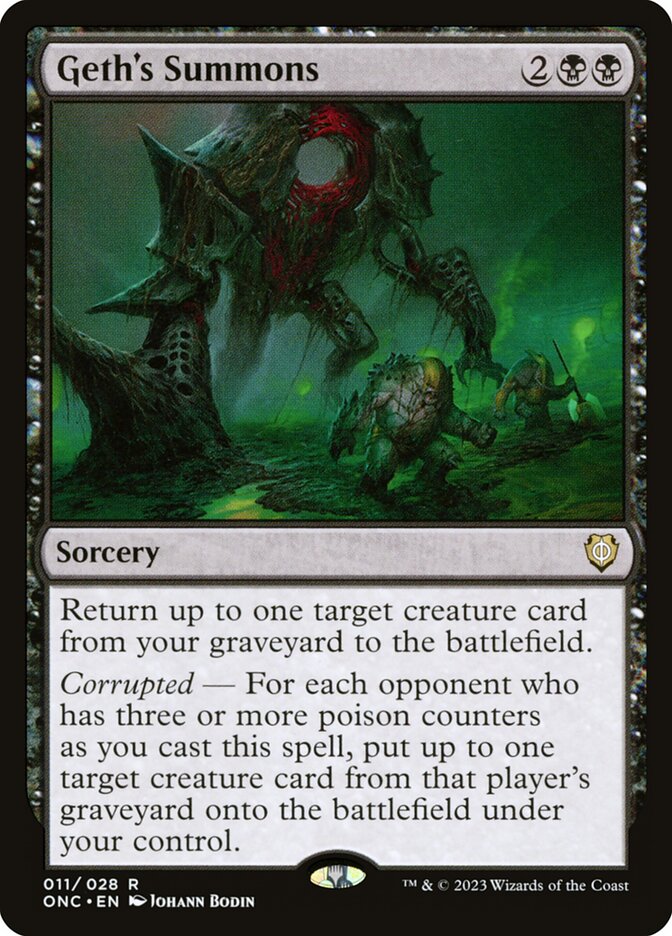 Geth's Summons 11/28 (Commander: Phyrexia: All Will Be One)  | Good Games Modbury