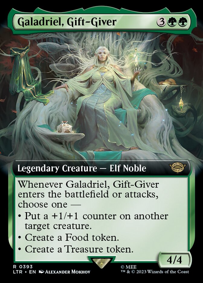 Galadriel Gift Giver Extended Art 393 (Universes Beyond: The Lord of the Rings: Tales of Middle-earth)  - Extended Art | Good Games Modbury