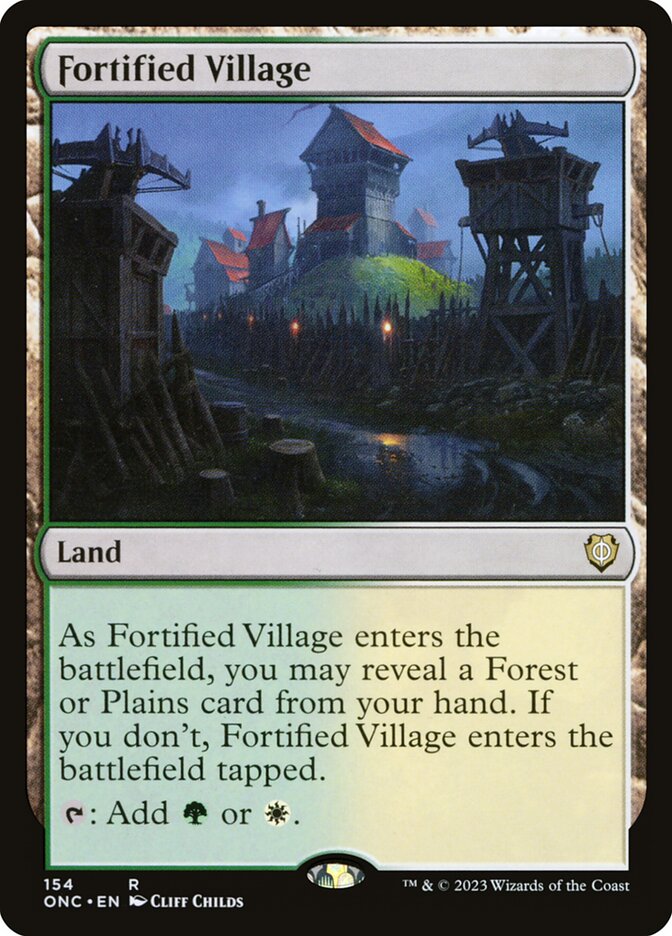 Fortified Village 154/28 (Commander: Phyrexia: All Will Be One)  | Good Games Modbury
