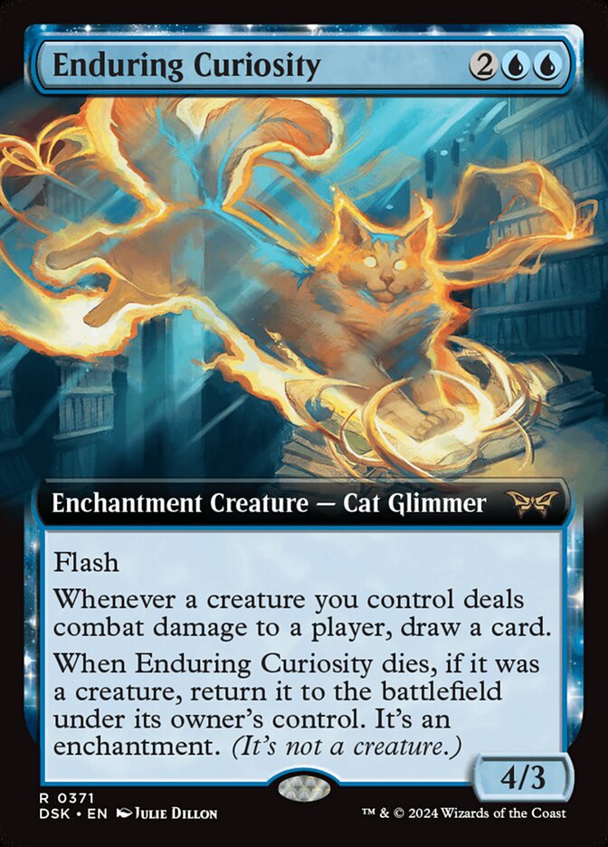 Enduring Curiosity 371 (Duskmourn: House of Horror)  - Extended Art | Good Games Modbury
