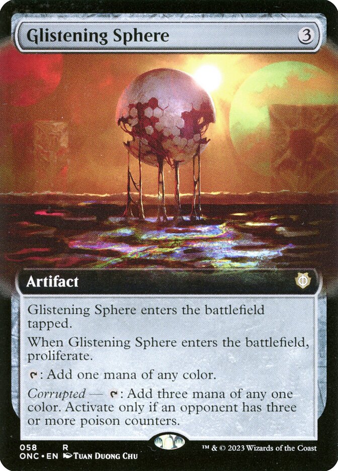 Glistening Sphere 58 (Commander: Phyrexia: All Will Be One)  - Extended Art | Good Games Modbury