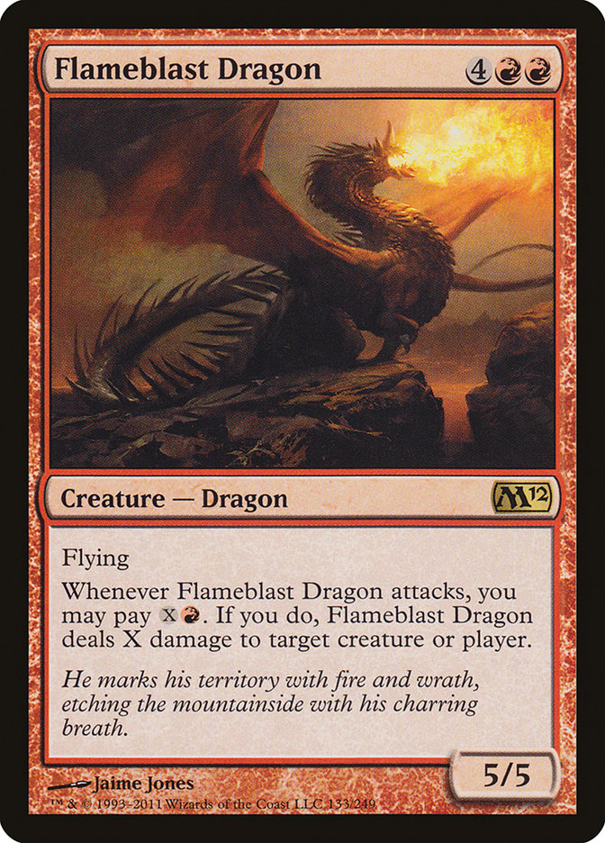 Flameblast Dragon 133/249 (Magic 2012 (M12))  | Good Games Modbury