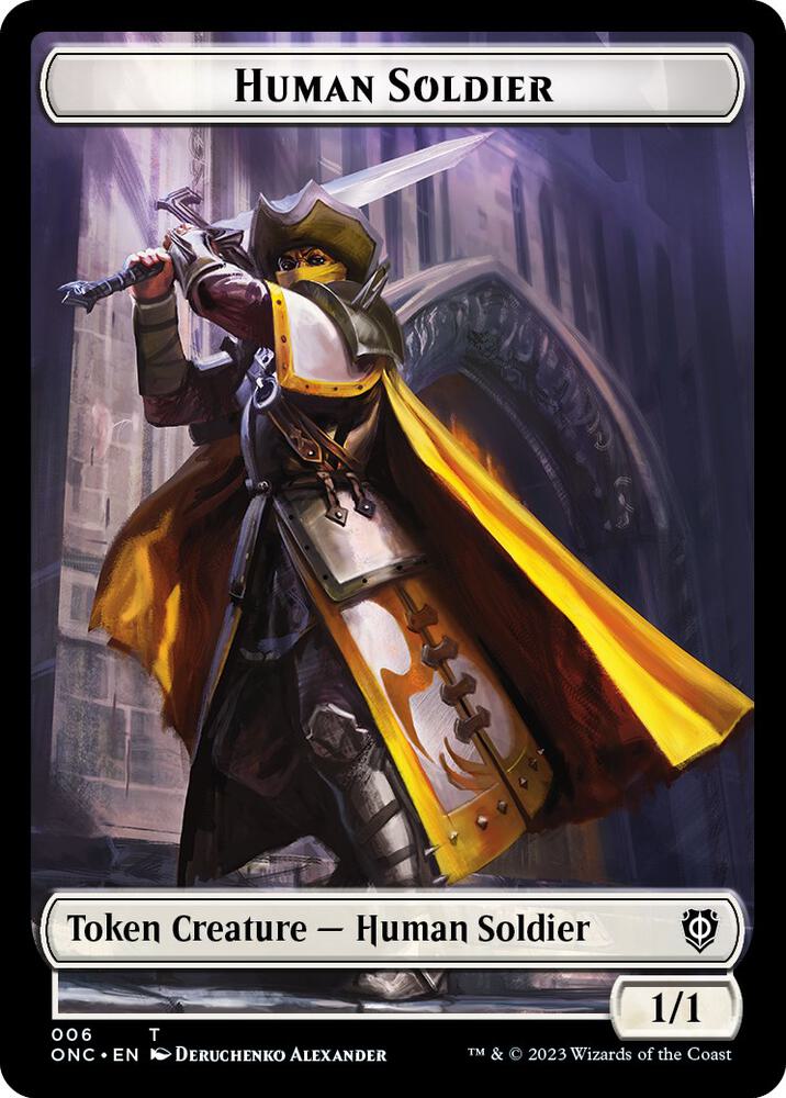 Human Soldier Elephant Double Sided Token 6 // 14 (Commander: Phyrexia: All Will Be One)  | Good Games Modbury