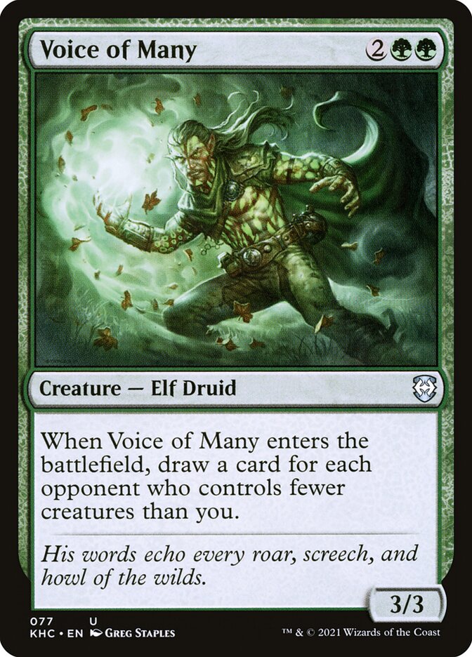 Voice of Many 77/1 (Commander: Kaldheim)  | Good Games Modbury