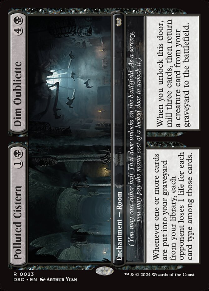 Polluted Cistern // Dim Oubliette 23 (Commander: Duskmourn: House of Horror)  | Good Games Modbury