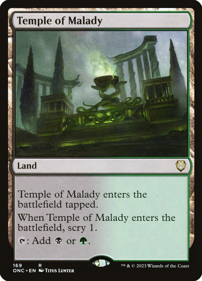 Temple of Malady 169/28 (Commander: Phyrexia: All Will Be One)  | Good Games Modbury