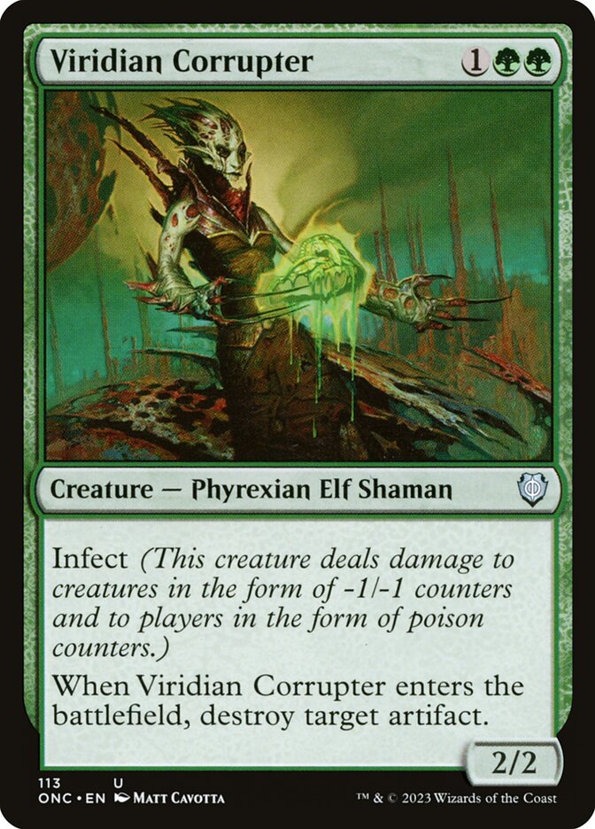 Viridian Corrupter 113/28 (Commander: Phyrexia: All Will Be One)  | Good Games Modbury