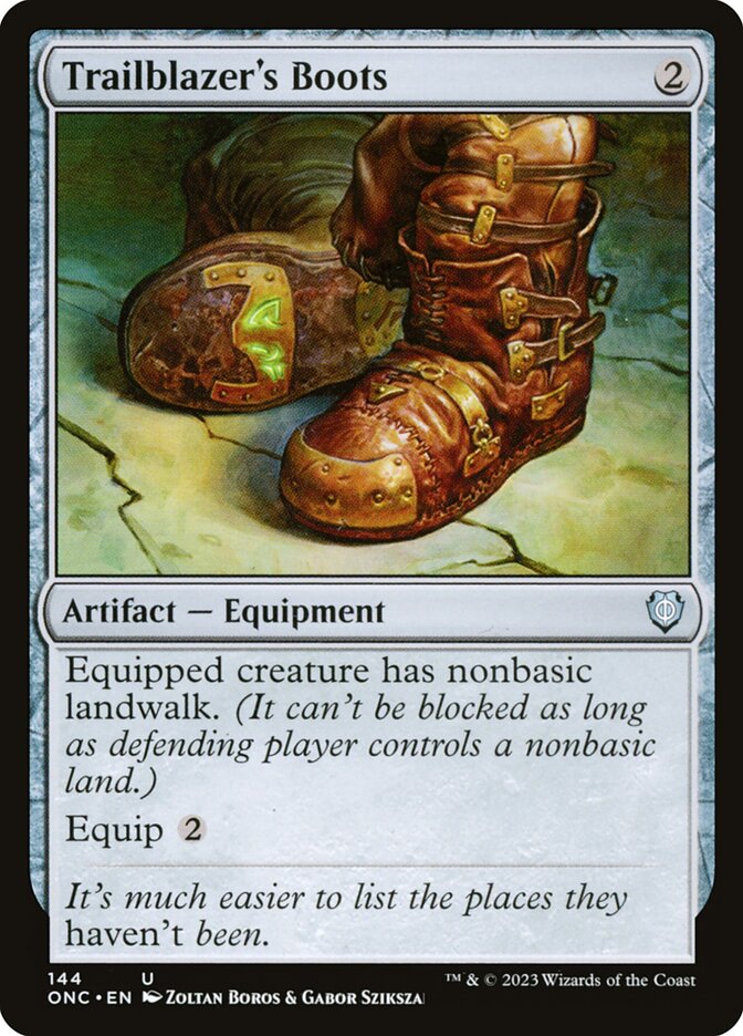 Trailblazer's Boots 144/28 (Commander: Phyrexia: All Will Be One)  | Good Games Modbury