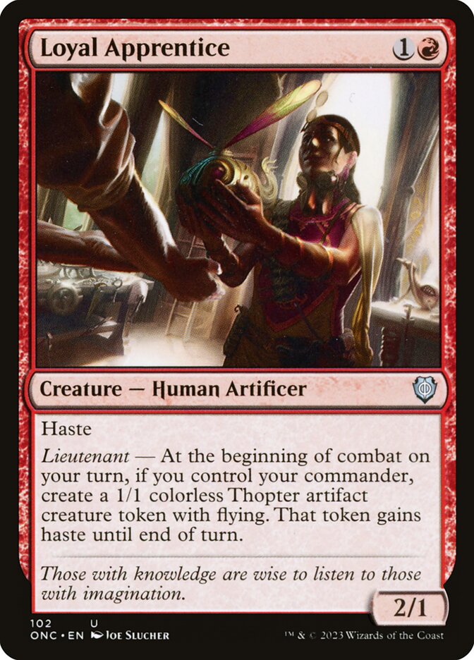 Loyal Apprentice 102/28 (Commander: Phyrexia: All Will Be One)  | Good Games Modbury
