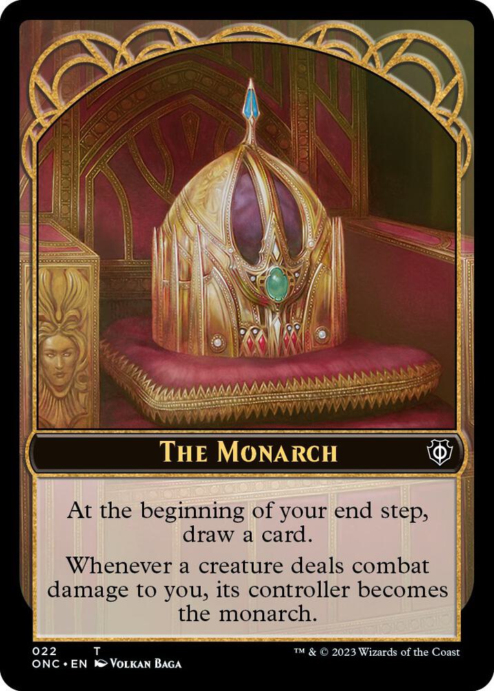 The Monarch Golem Double Sided Token 22 // 18 (Commander: Phyrexia: All Will Be One)  | Good Games Modbury