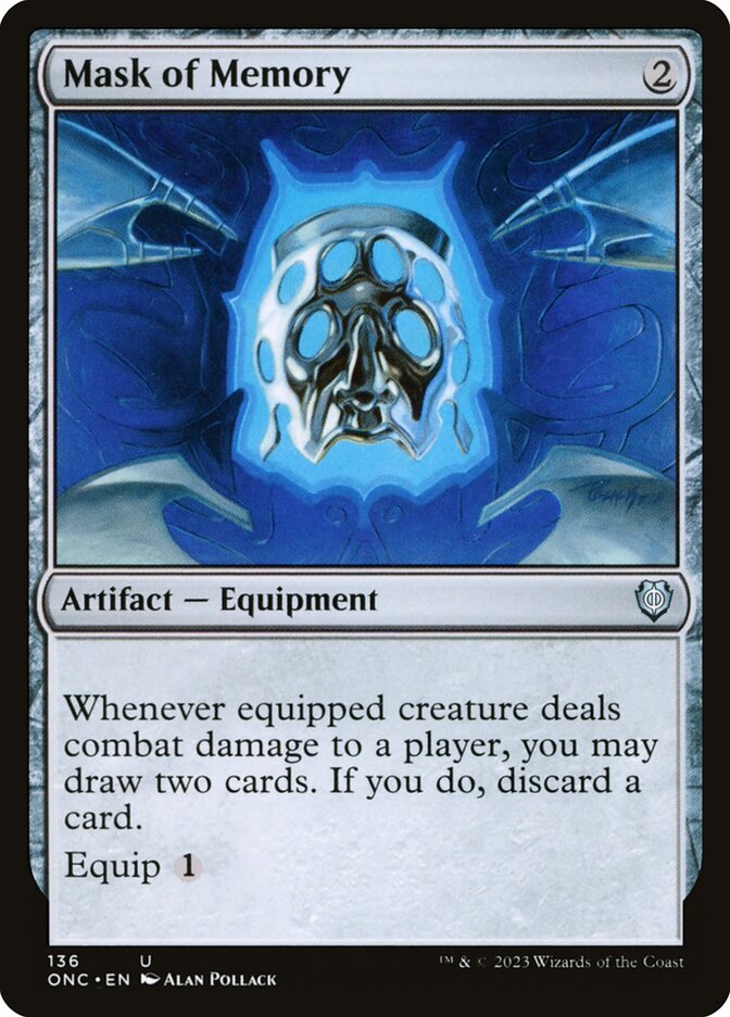 Mask of Memory 136/28 (Commander: Phyrexia: All Will Be One)  | Good Games Modbury