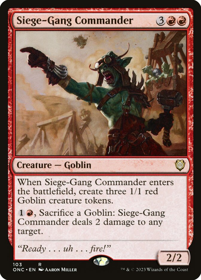 Siege-Gang Commander 103/28 (Commander: Phyrexia: All Will Be One)  | Good Games Modbury