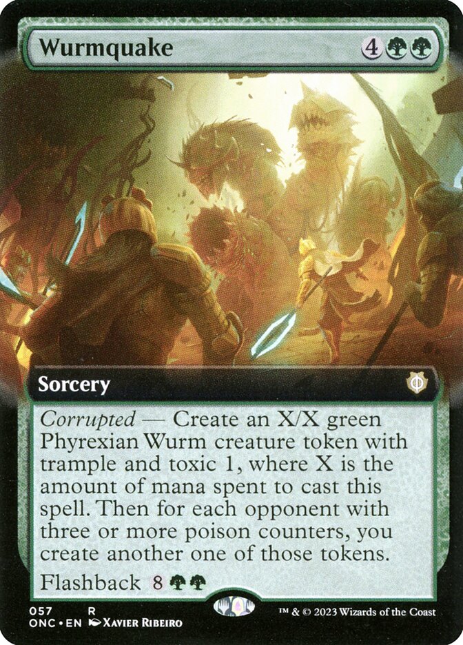 Wurmquake 57 (Commander: Phyrexia: All Will Be One)  - Extended Art | Good Games Modbury