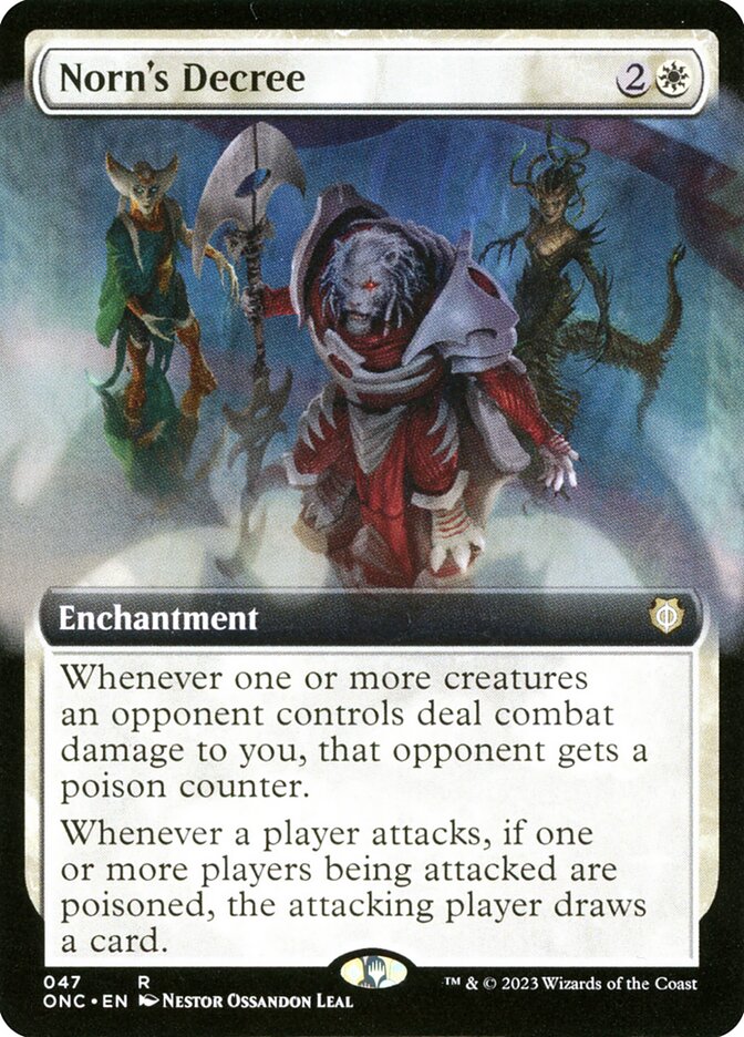 Norn's Decree 47/28 (Commander: Phyrexia: All Will Be One)  - Extended Art | Good Games Modbury